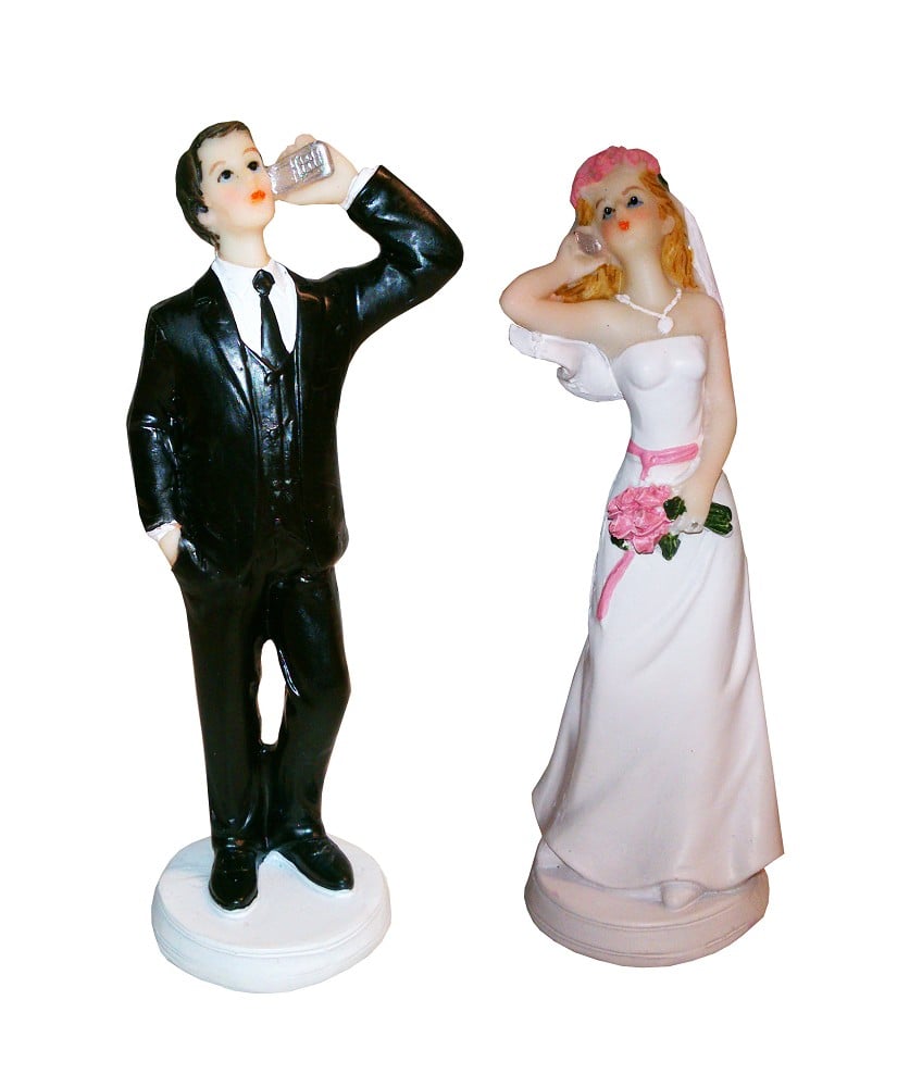 Polyresinfigur Hochzeitspaar mit Handy