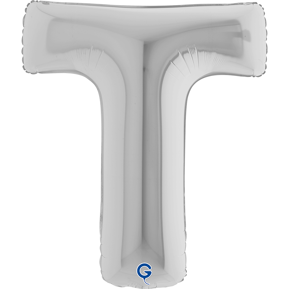 40" Folienbuchstabe "T" Silver
