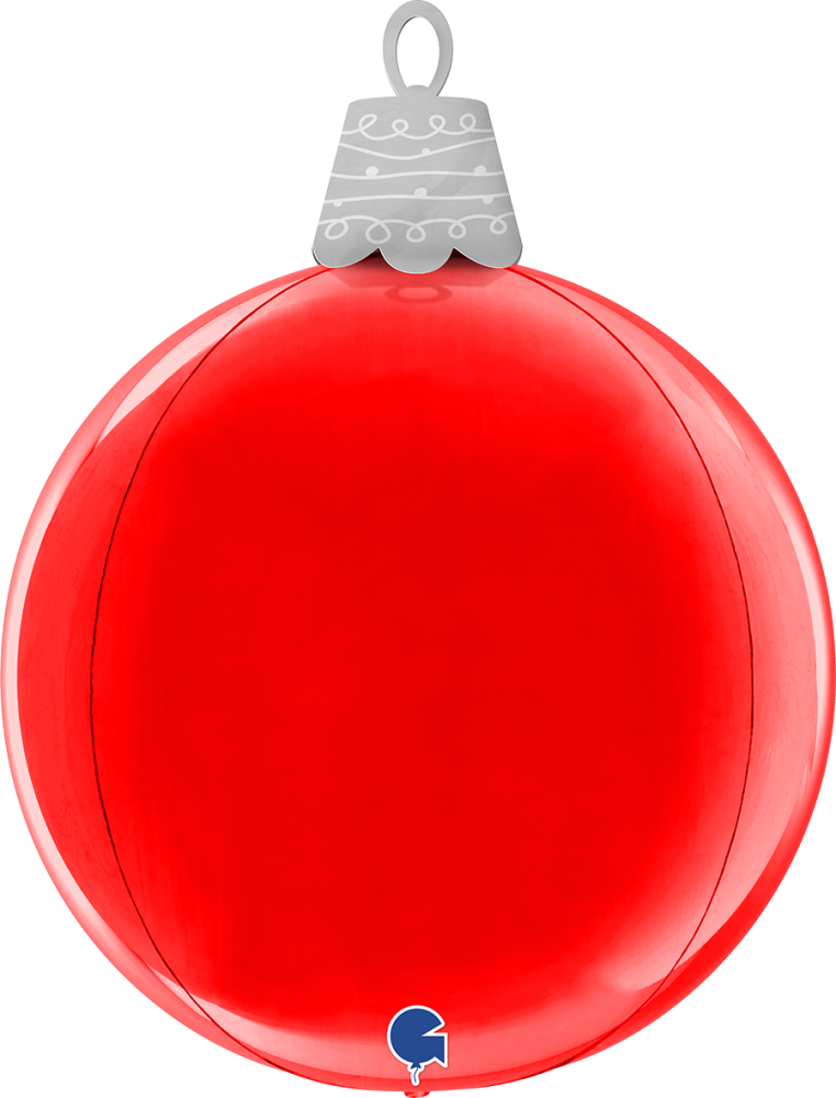 21" Christmas Ball Red 4D