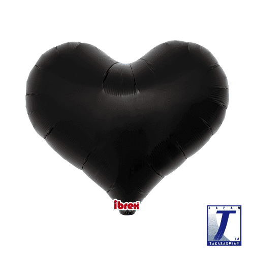 25" Jelly Heart Metallic Black (Ibrex)