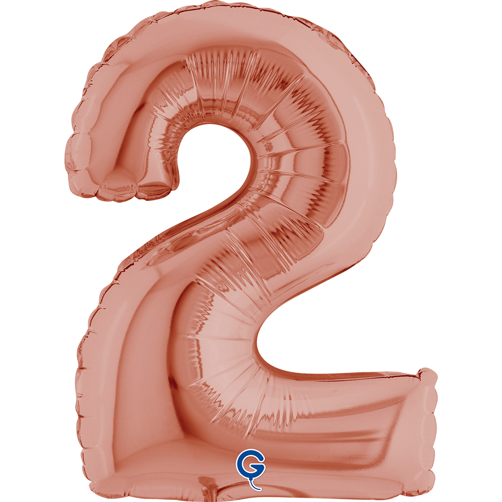 14" Folienzahl "2" Rosé Gold