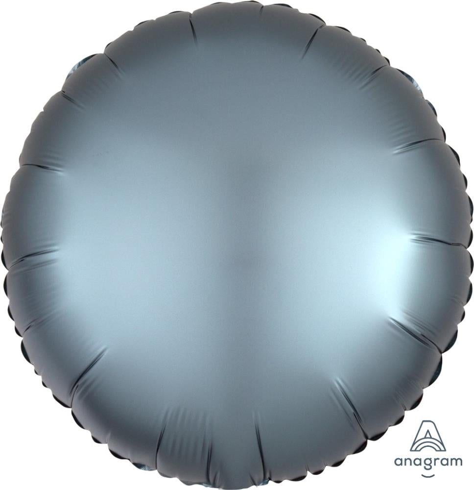 17" Rund Satin Luxe Steel Blue (lose Ware, unverpackt)
