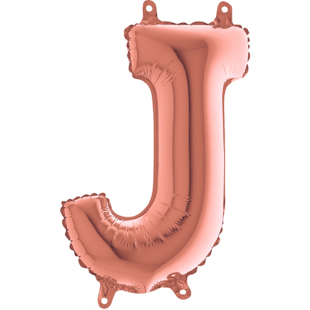 14" Folienbuchstabe "J" Rosé Gold