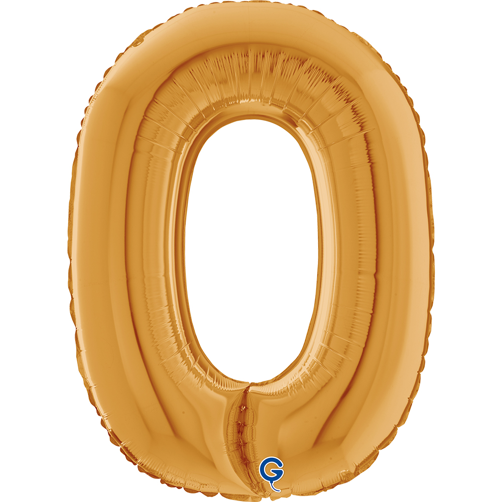 26" Folienbuchstabe "O" Gold (Altgold)