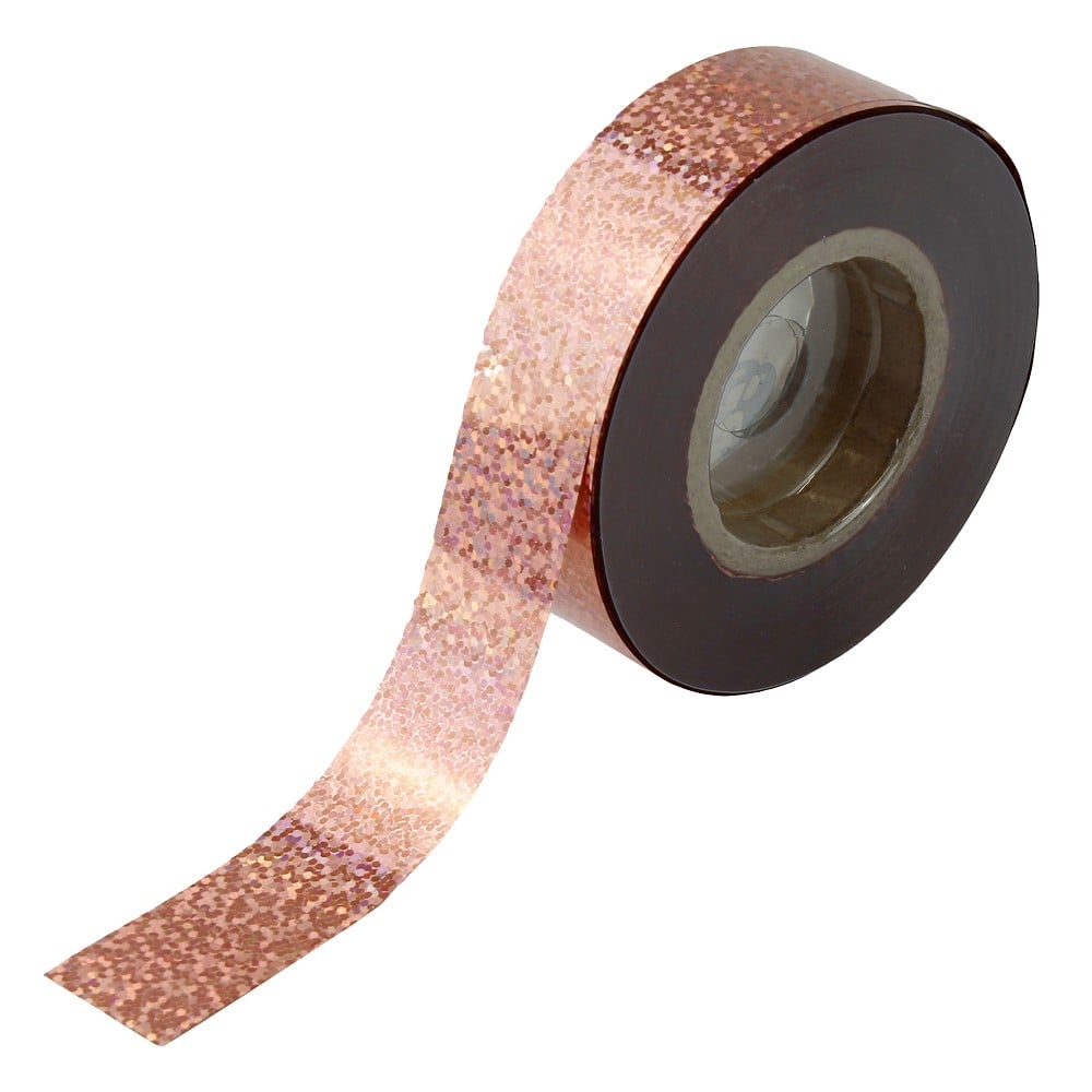 Balloon Ribbon - 2cm X 100m Holography Rose Gold