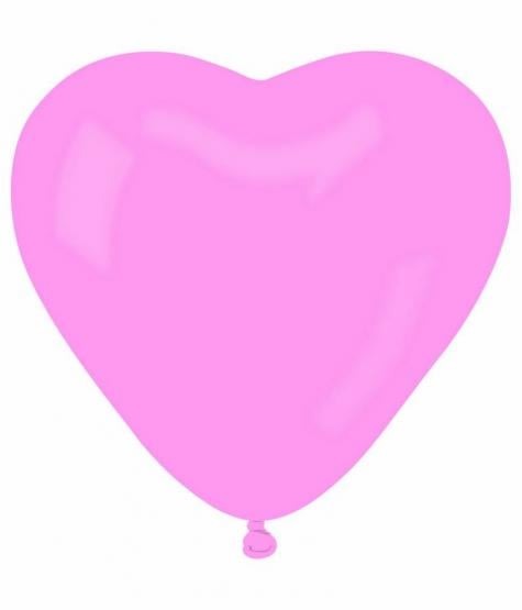 17" Herz Rosa (25 Stück)
