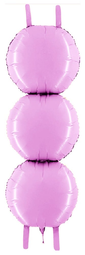 16" x 41" Folienballon: 3er Säule rosa