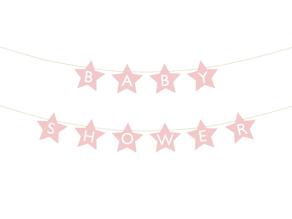Banner - Baby Shower - hellrosa - 16x290cm - 1 Stk.