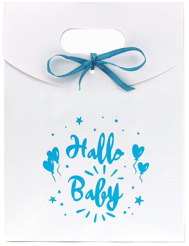 Geschenktüte "Hallo Baby" blau