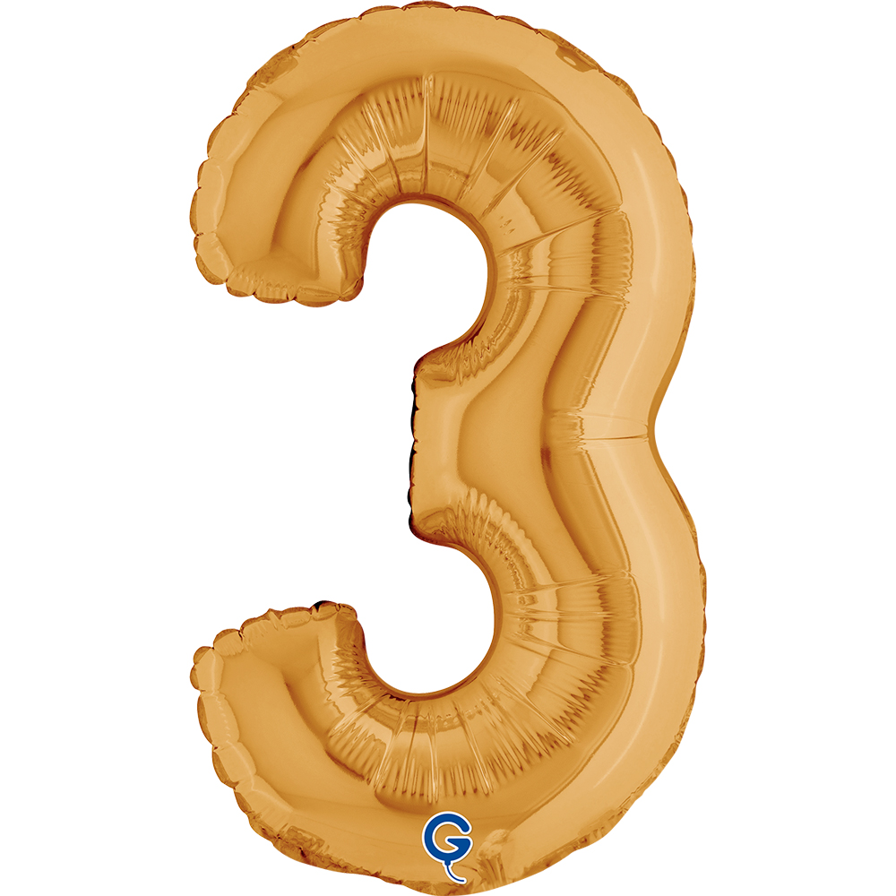 14" Folienzahl "3" Gold (Altgold)