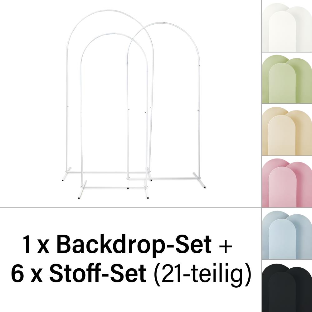 Backdrop-Set + 6x Stoff-Set (21-teilig)