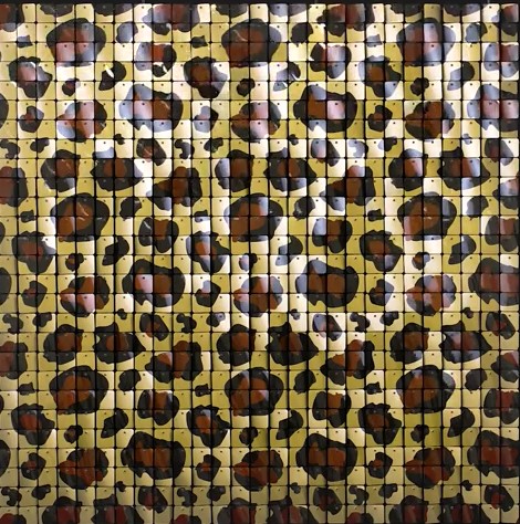 SolaAir Sequin Wall Decor Pixel (viereckig) -Leopard