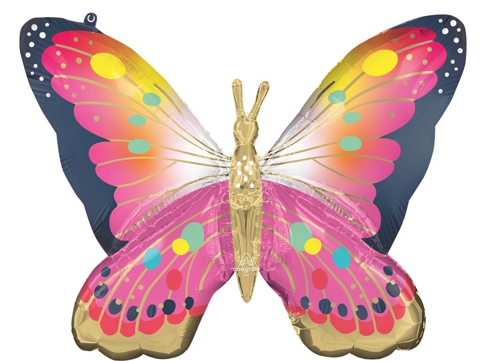 30" Vibrant Pink Satin Butterfly Flutters