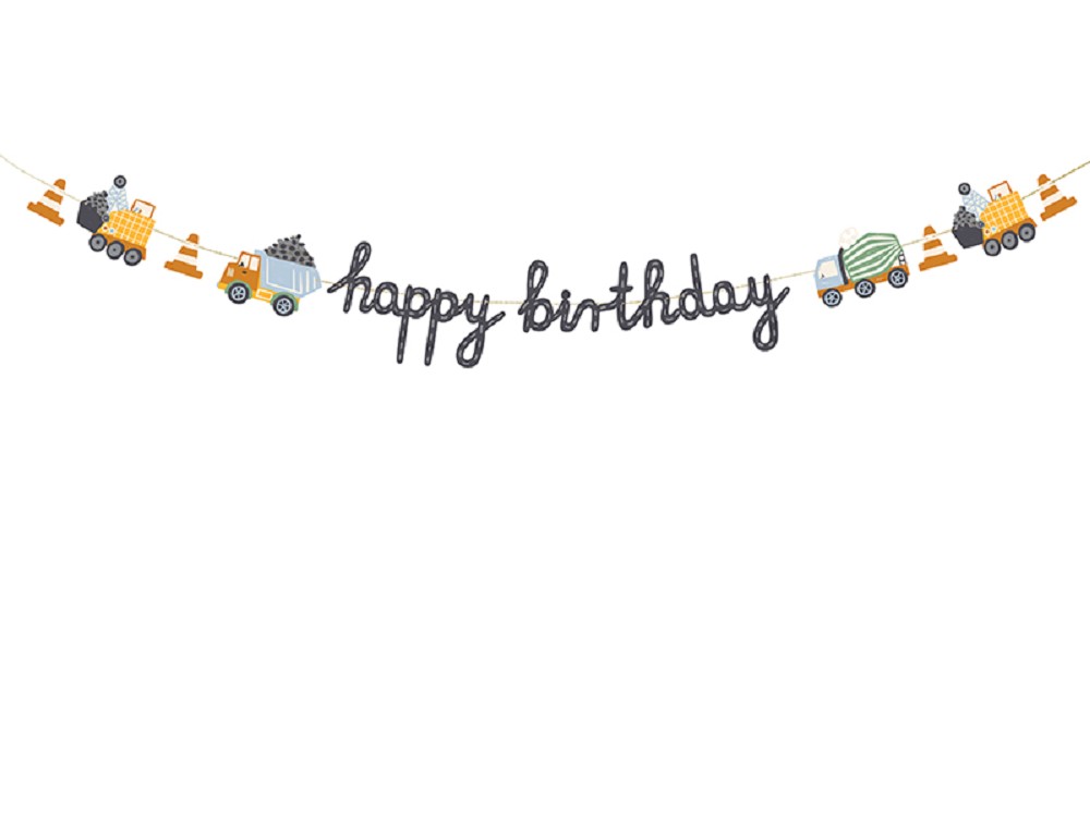 Banner - Happy Birthday - Little Builder Coll. - 2m - 1 Stk.