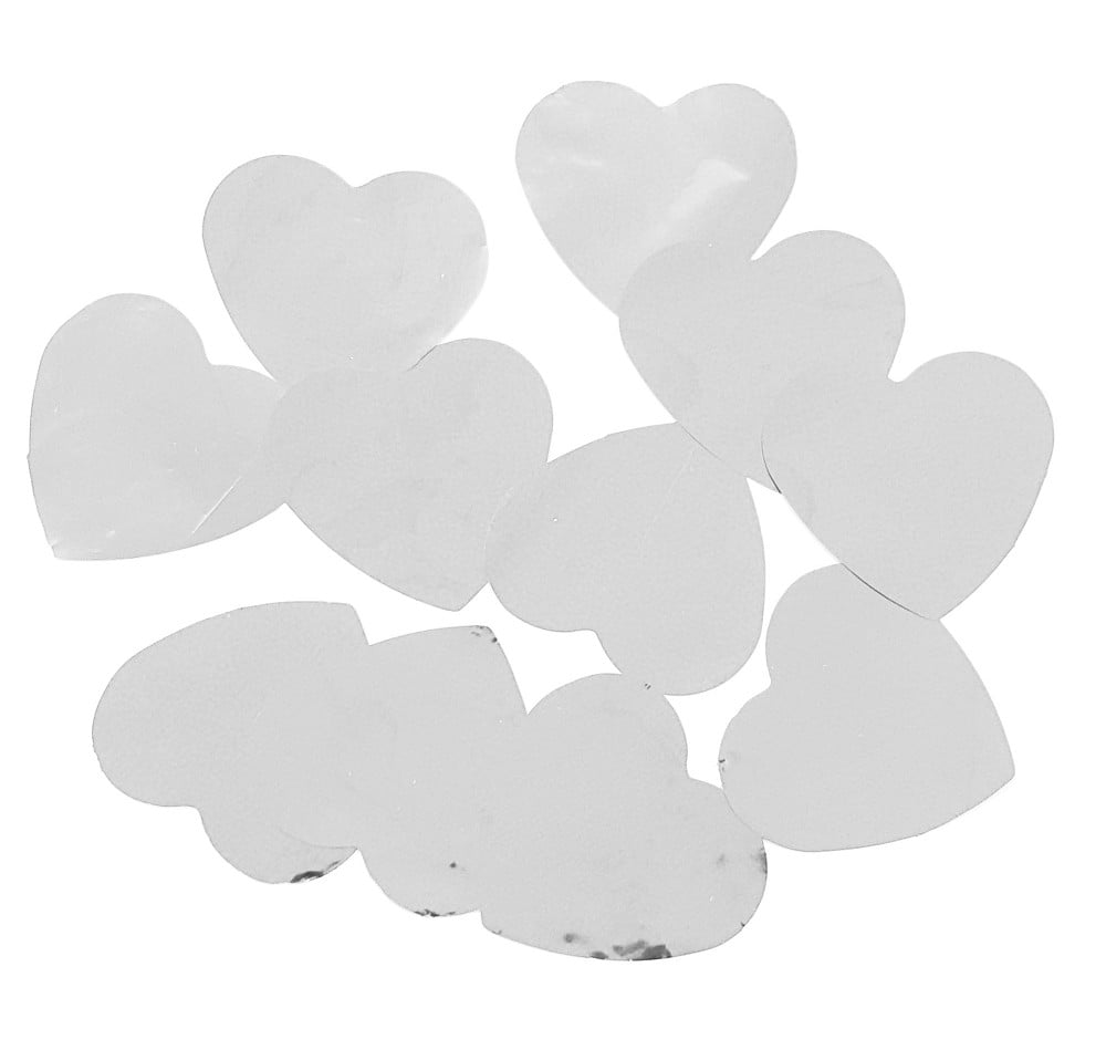 Balloon Confetti -  Heart Silver 3.2cm 100g