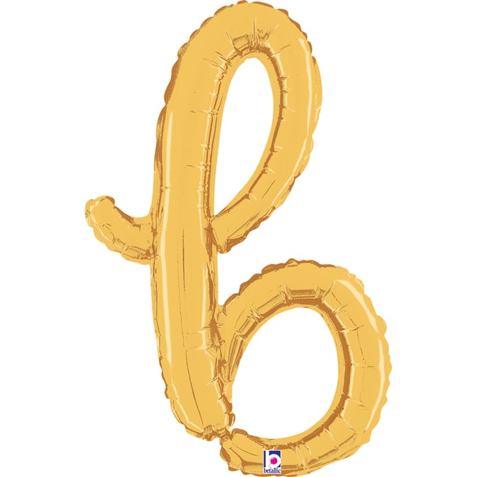 14" - 24"  Folienbuchstabe "b" Script Gold (Altgold)