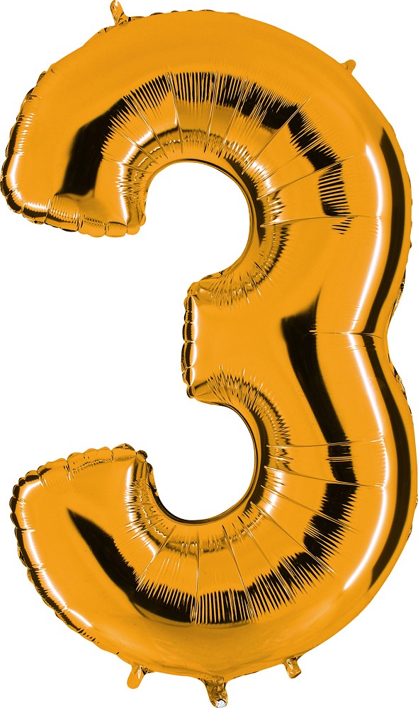 40" Folienzahl "3" Gold (Altgold)