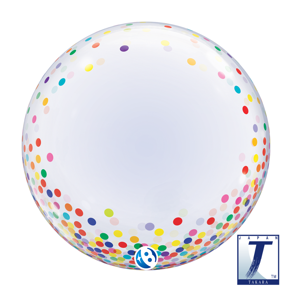 24" Deko Bubble Colorful Confetti Dots