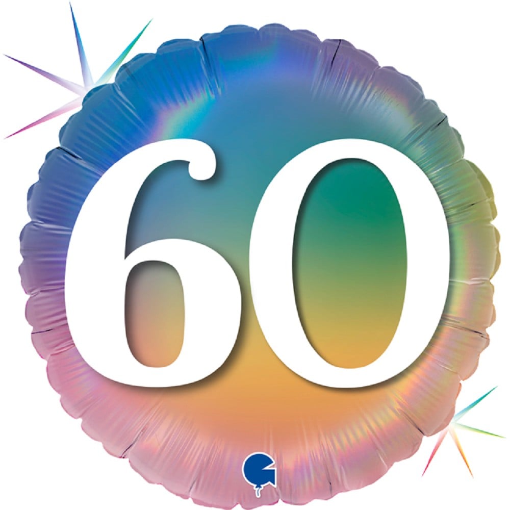 18" Happy 60 Colourful Rainbow