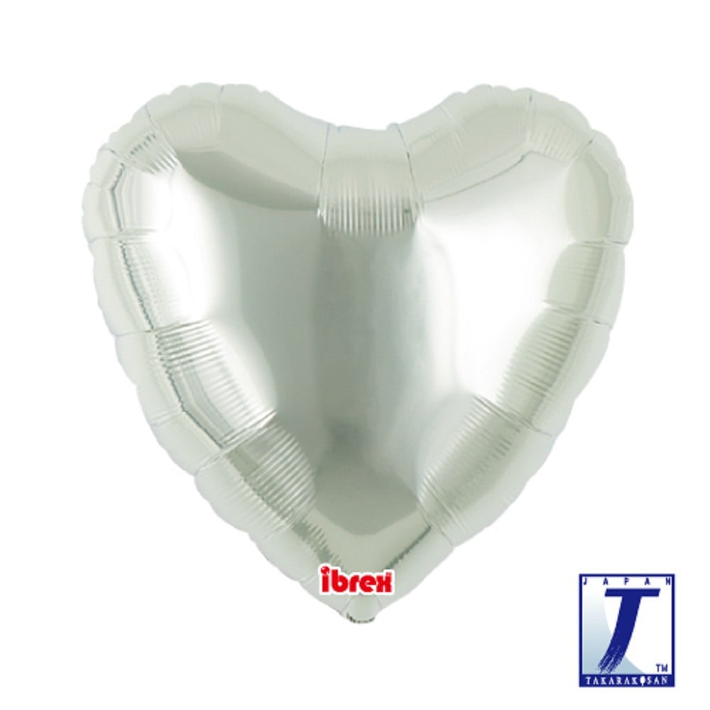 18" Heart Metallic Silver (ibrex)