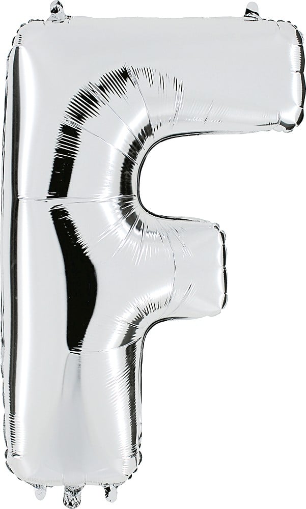 40" Folienbuchstabe "F" Silver