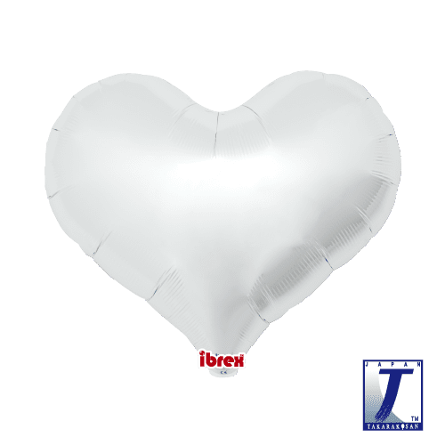 18" Jelly Heart Metallic Silver (Ibrex)