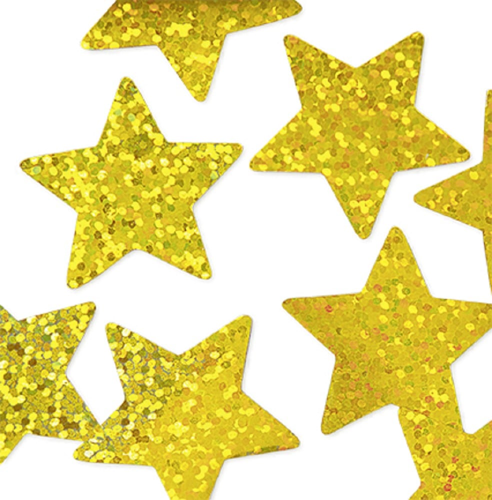 Balloon Confetti -  Star 3cm Holography Gold (15g)