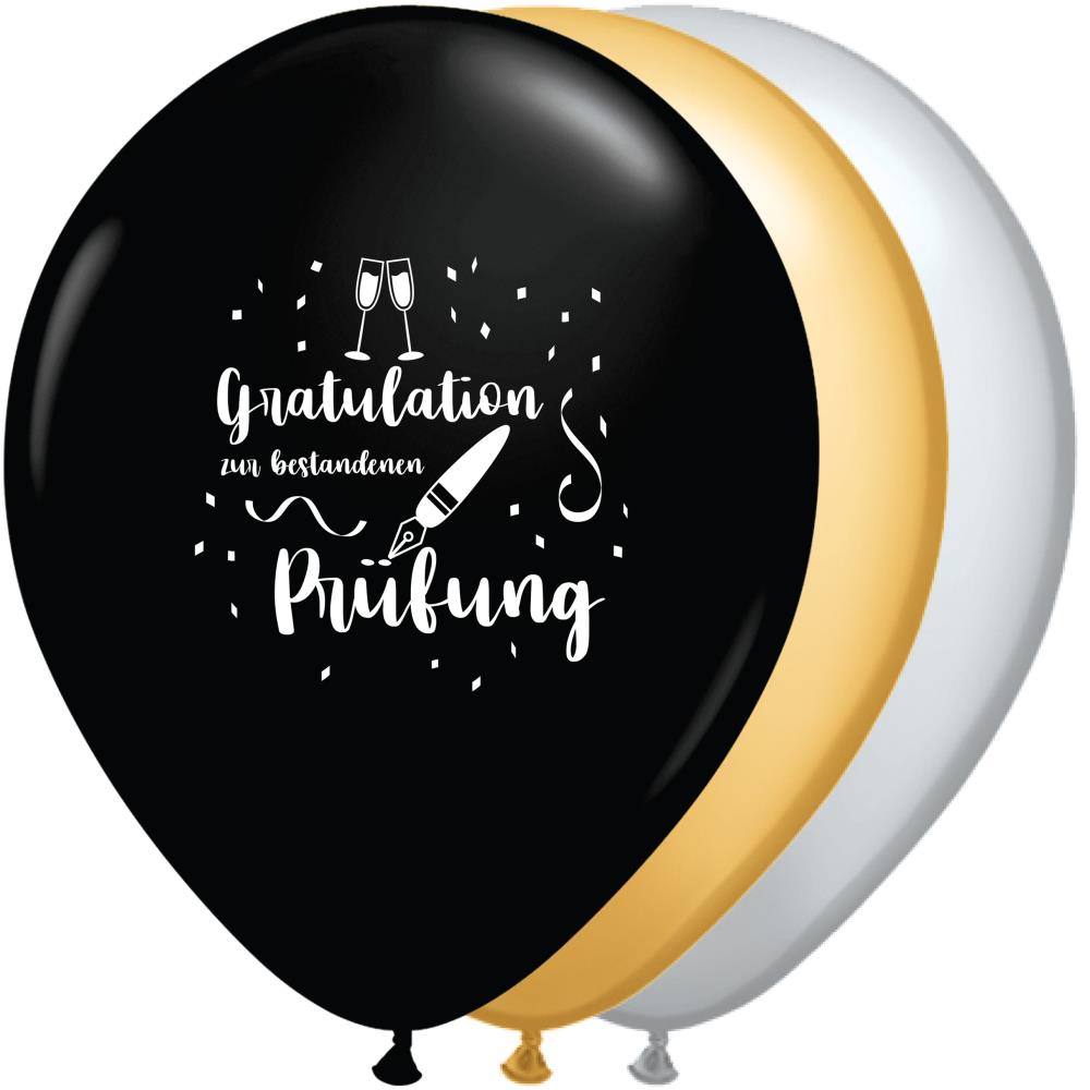 11" Gratulation zur bestandenen Prüfung Sortiert (25 Stück)