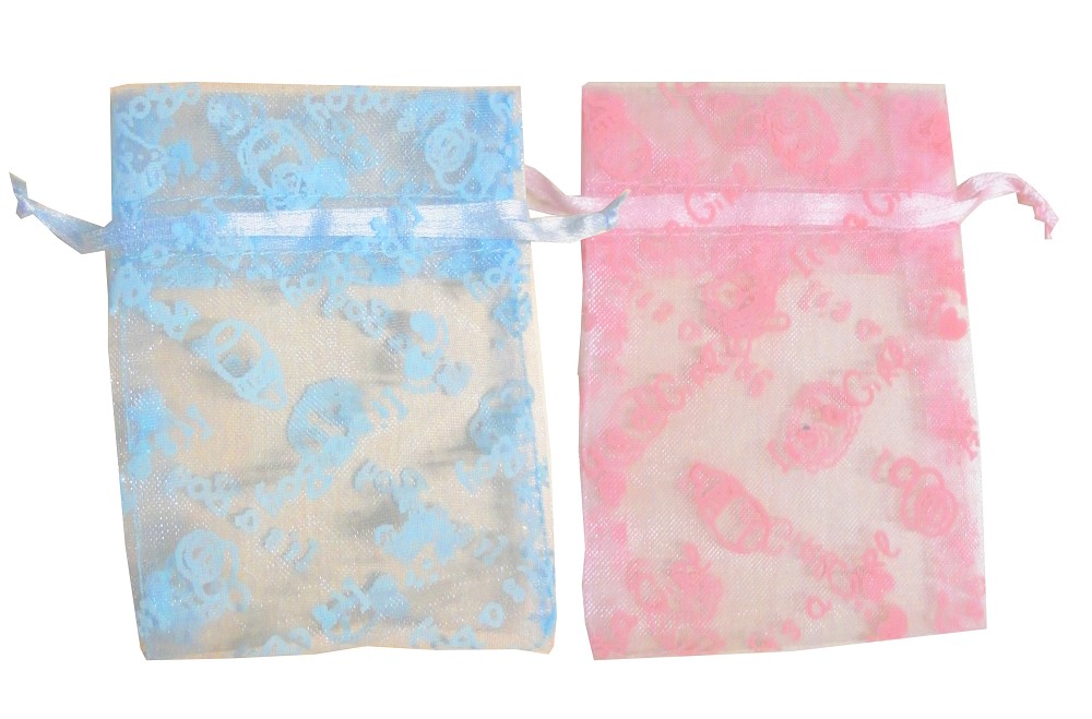Organzabeutel Baby boy/girl sortiert (9,5x7,5cm)