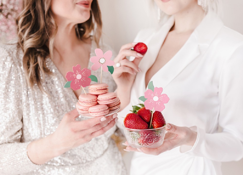 Cake Topper - Blumen - Mix - 13-14,5cm - 8 Stk. Cake Topper - Blumen - Mix - 13-14,5cm - 8 Stk.