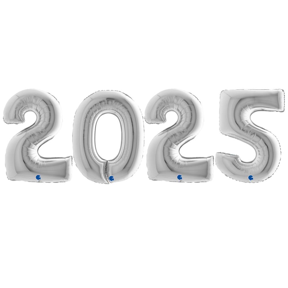 26" Folienzahlenset "2025"  Silber