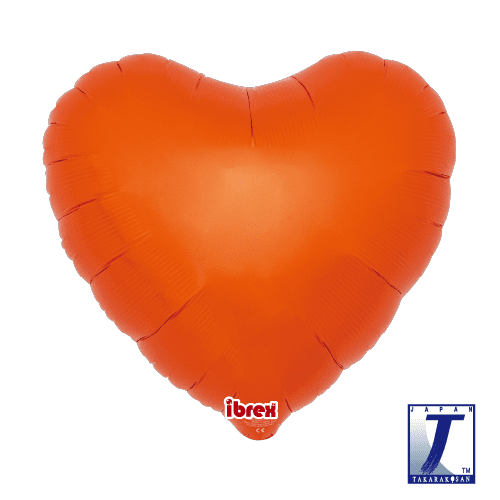 14" Heart Metallic Orange (ibrex)