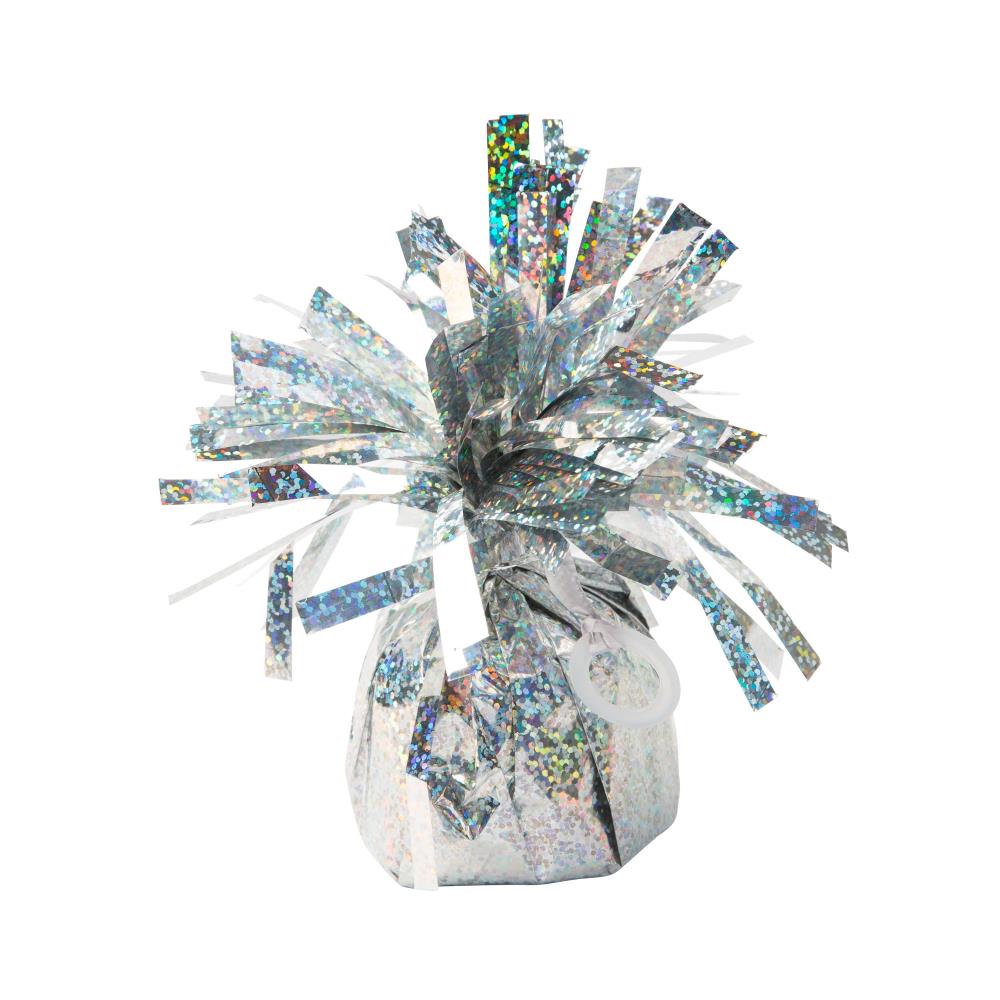 Ballongewicht Folie Holografie silber