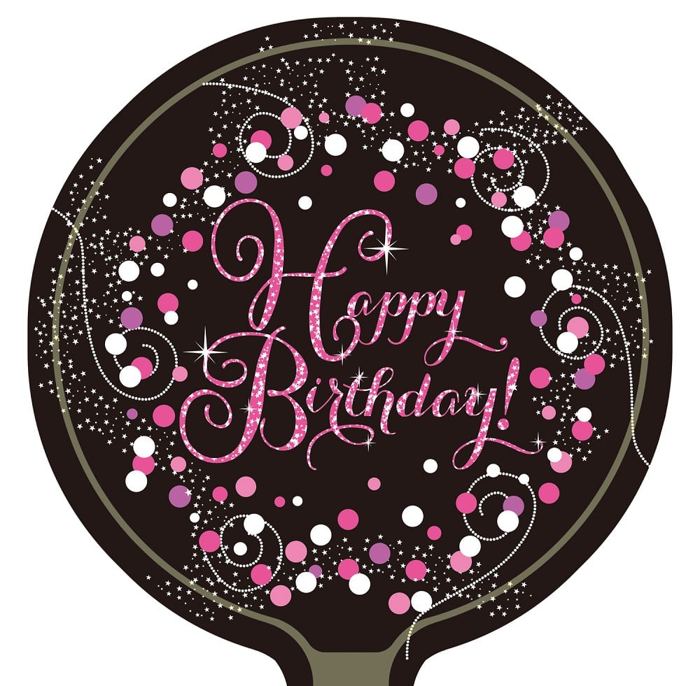 9" Rund H.B. Holo pink (mit Ventil, für Luftfüllung)