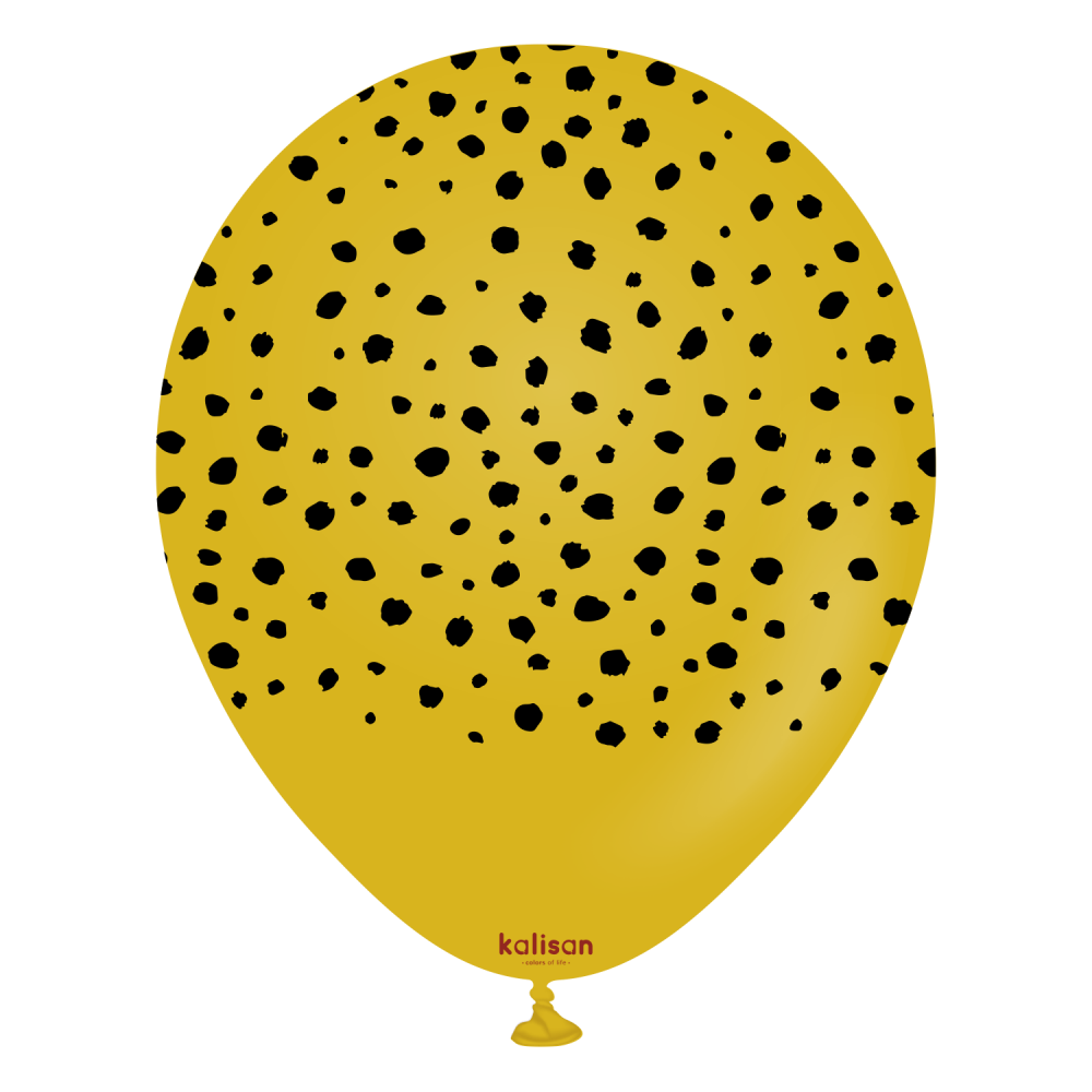 12" Safari Cheetah Mustard - Black (25 Stück)