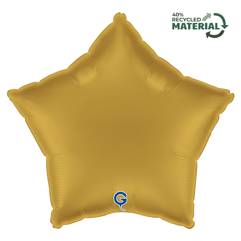 18" Stern Satin Gold (unverpackt)