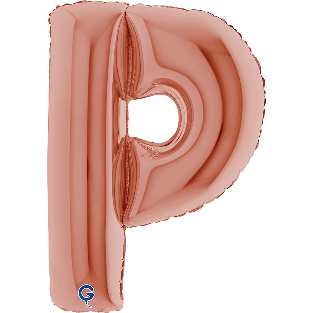 40" Folienbuchstabe "P" Rosé Gold