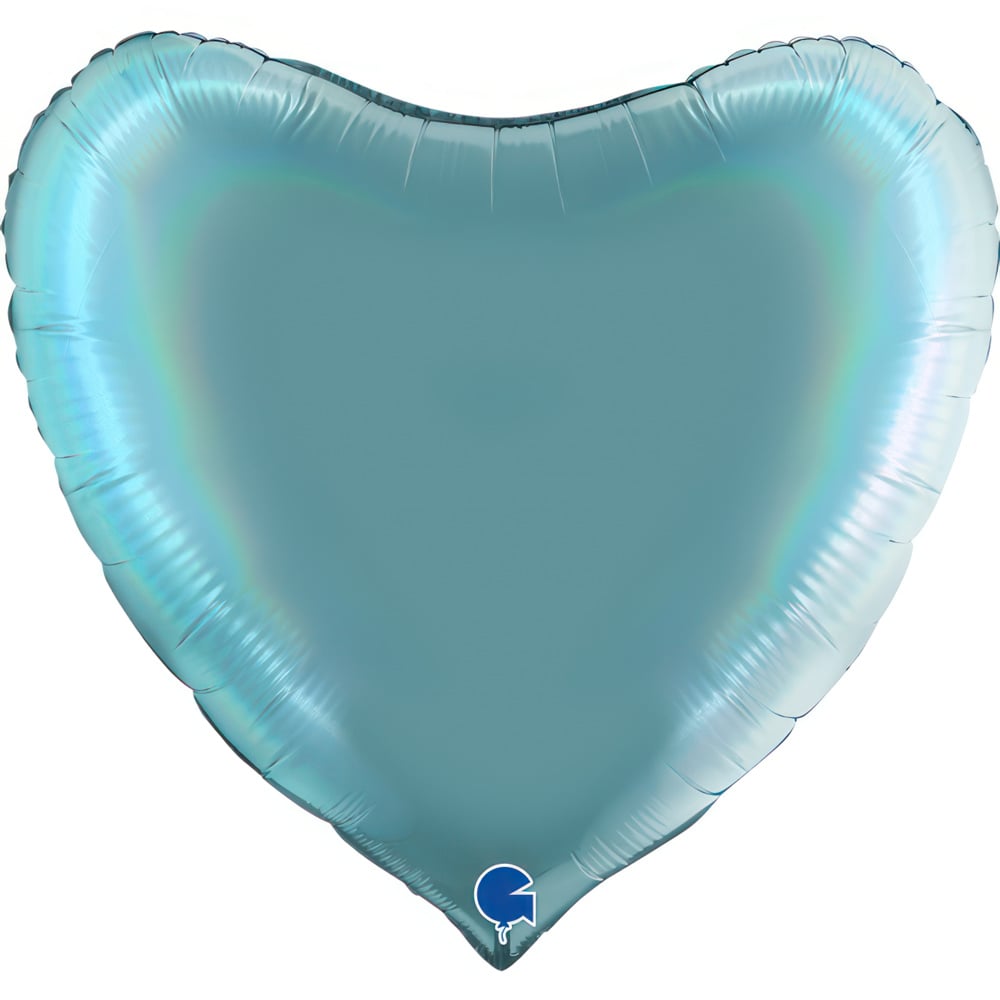 36" Heart Rainbow Holographic Platinum Tenerife Sea (unverpa