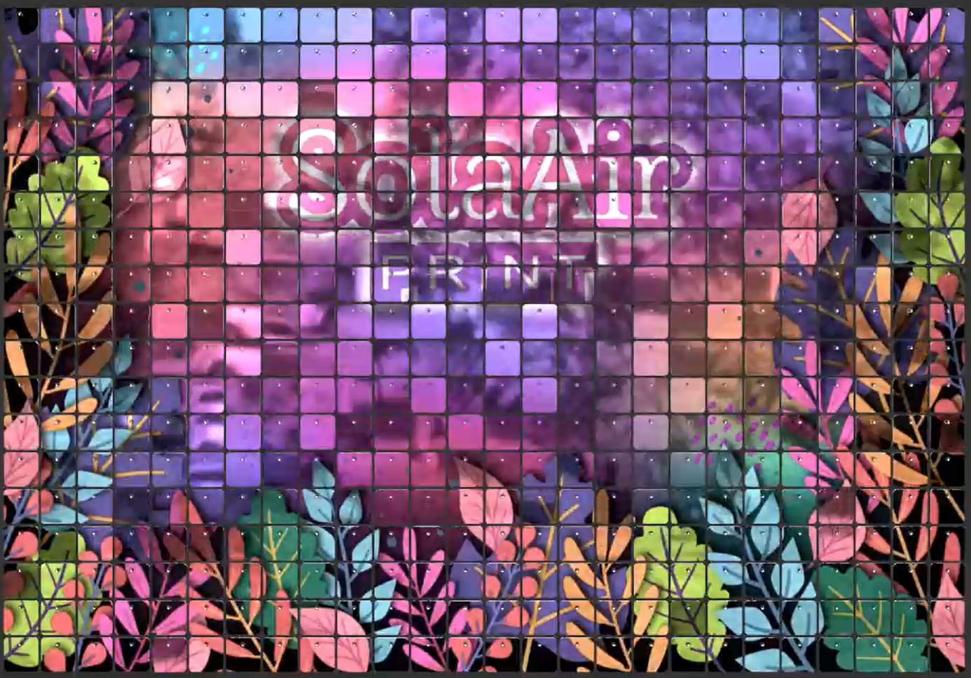 SolaAir Sequin Wall Custom Print - Mirror Base