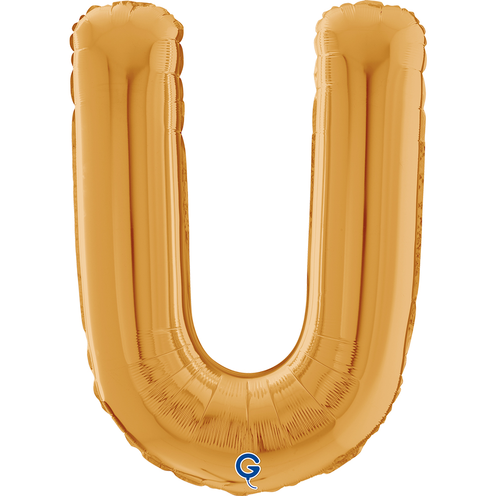 26" Folienbuchstabe "U" Gold (Altgold)