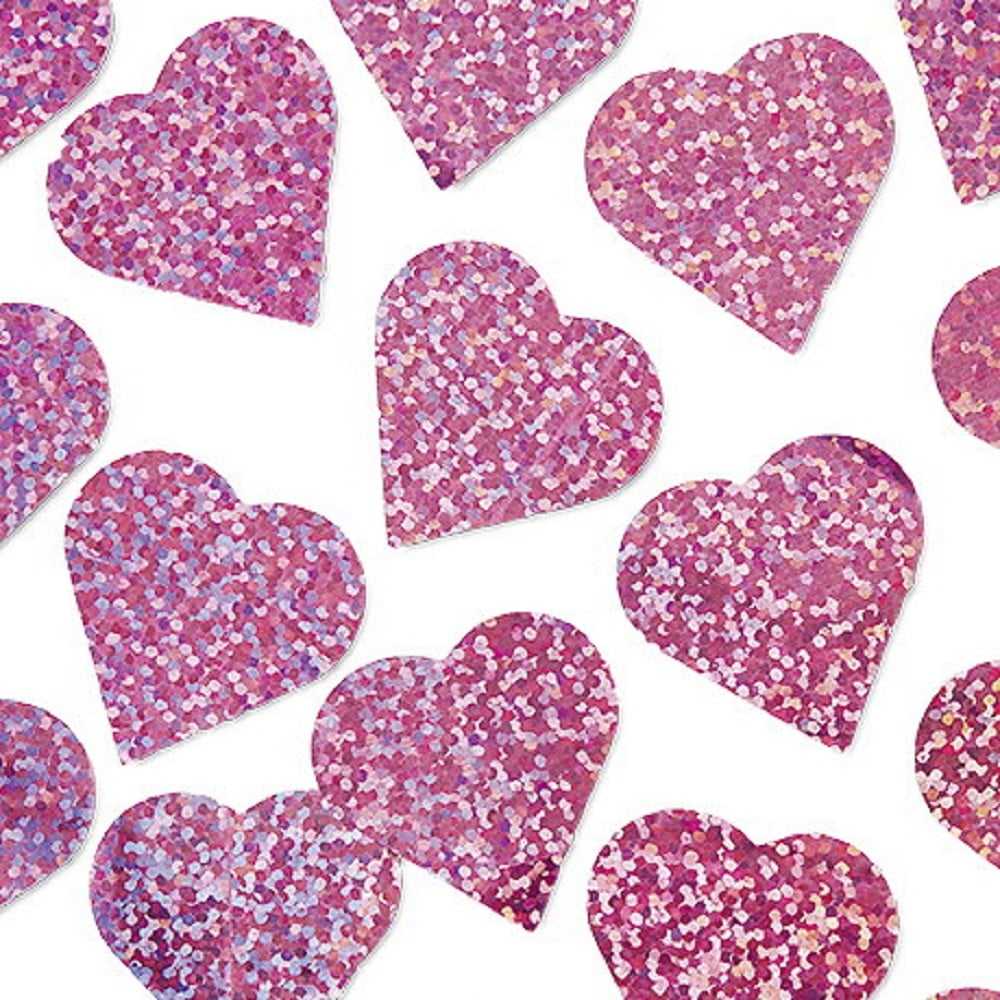 Folienkonfetti Herz 3cm Holografie Pink (15g)