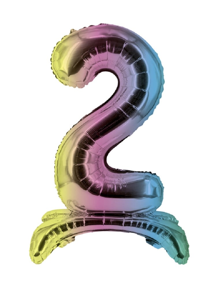 32" Stand Up Balloon "2" Colourful