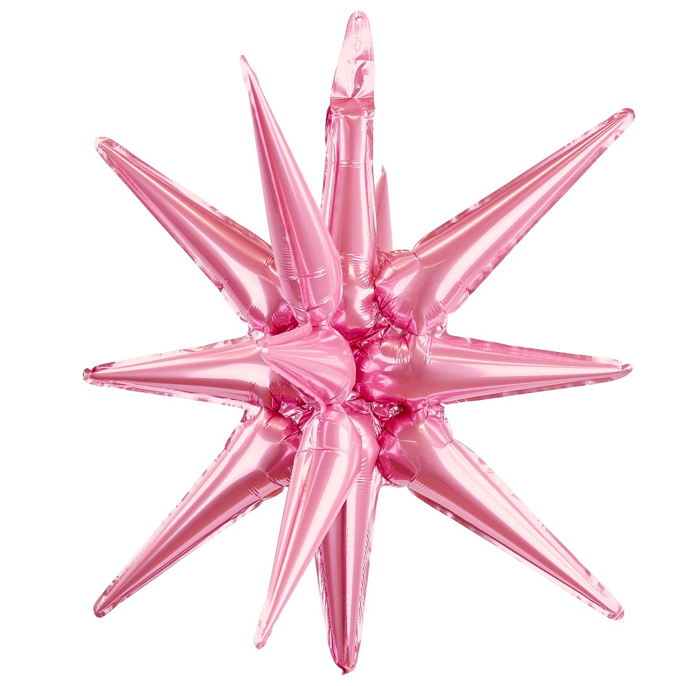 22" Deko Stern Baby Rosa