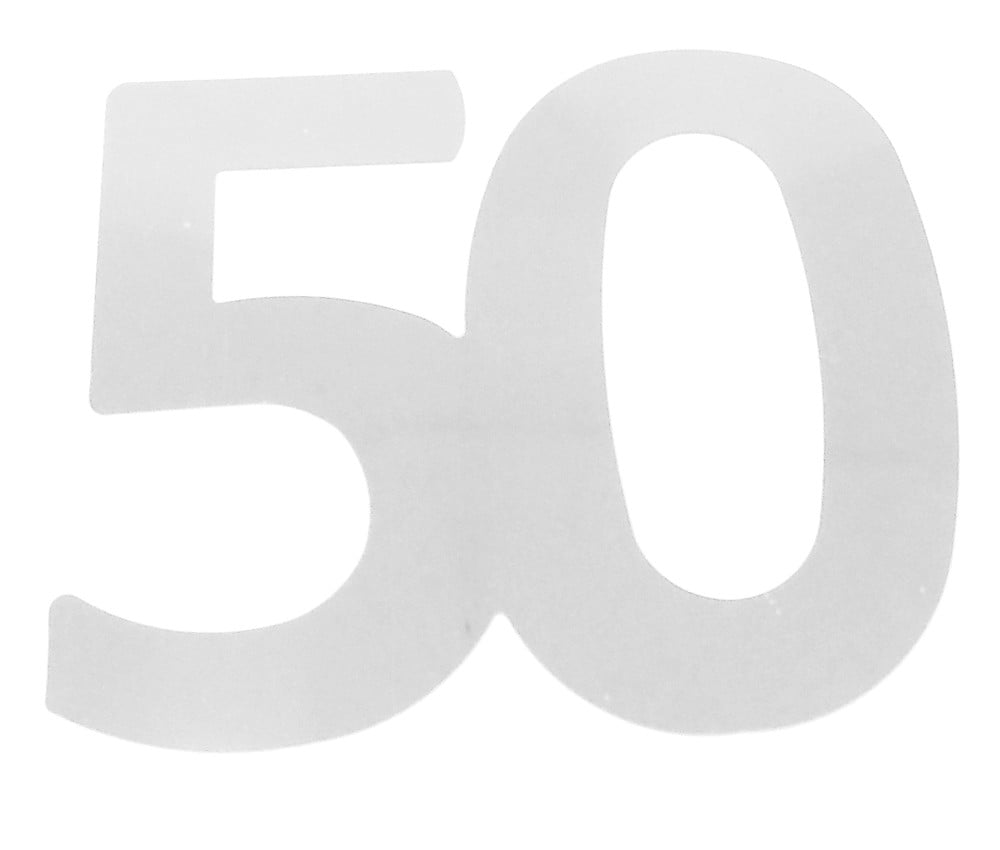 Deko-Folienzahl "50" silber