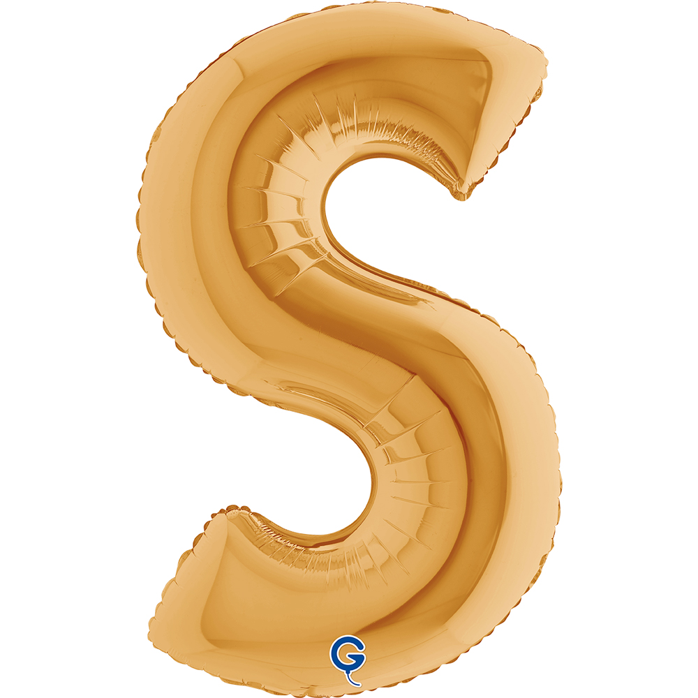 40" Folienbuchstabe "S" Gold (Altgold)