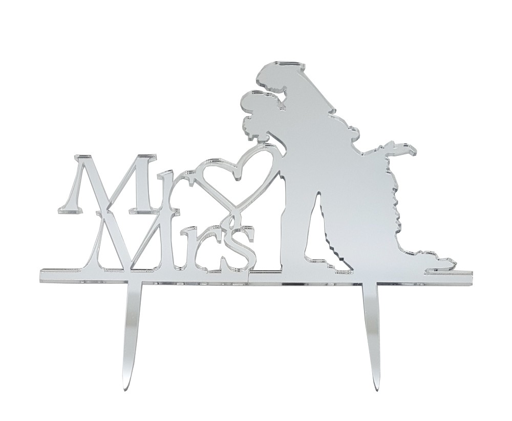 Mrs. & Mr. Cake Topper