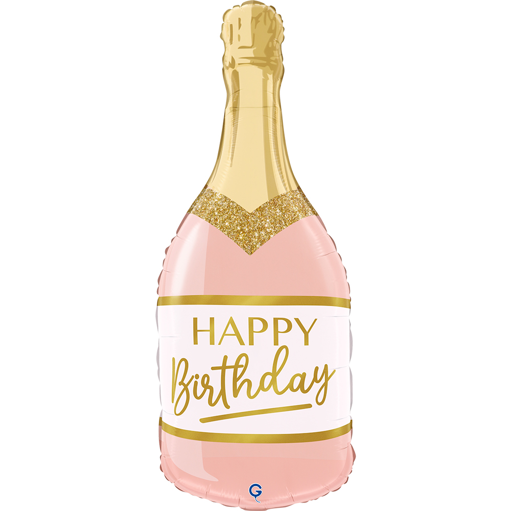 32" Pink Birthday Bottle