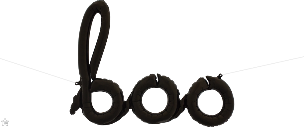 42" Schriftzug Boo Black