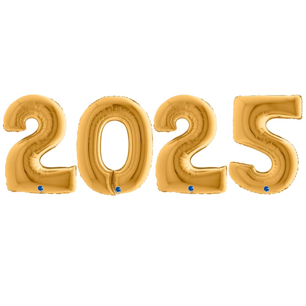 26" Folienzahlenset "2025"  Gold