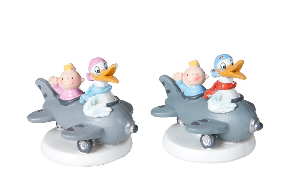 Babyflugzeug boy/girl sortiert(Polyresin)